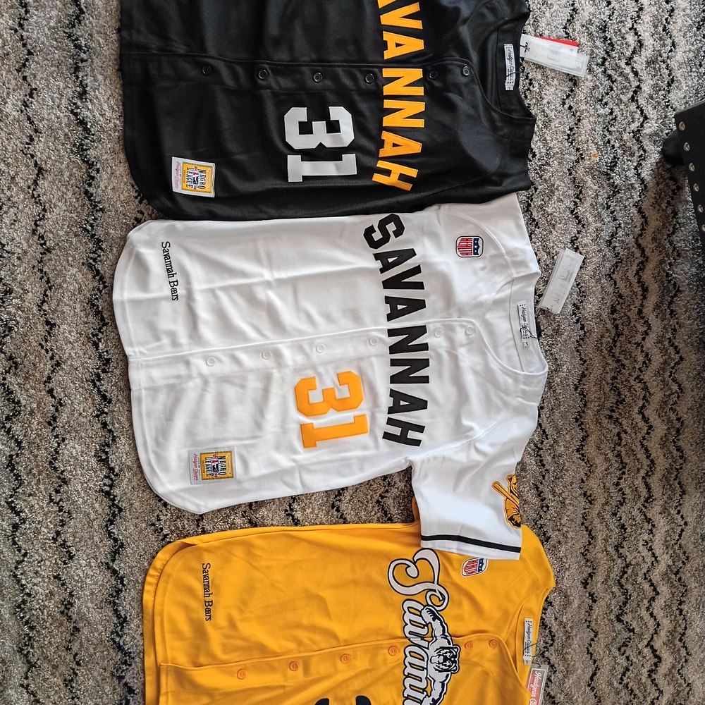 UE Kids Savannah Baseball Jersey - Black, White, Yellow